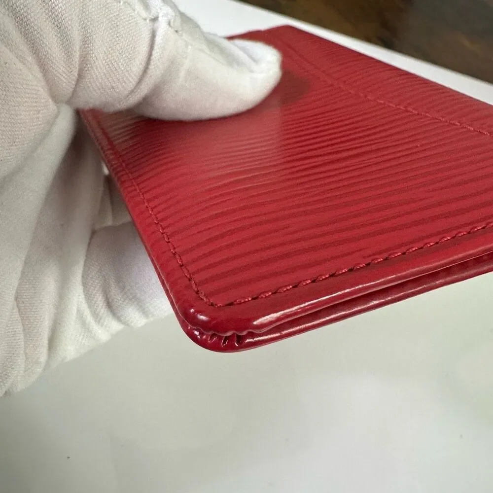 Louis‎ Vuitton Red Epi Leather Slim Vertical Bifold